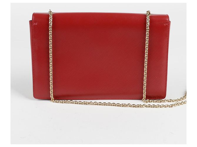 Salvatore Ferragamo Borsa a tracolla incrociata Vara Genie Chain Rosso - vista 4