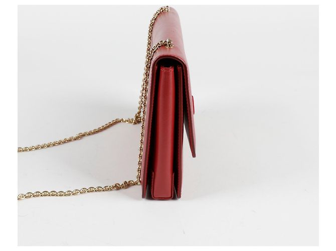 Salvatore Ferragamo Borsa a tracolla incrociata Vara Genie Chain Rosso - vista 5