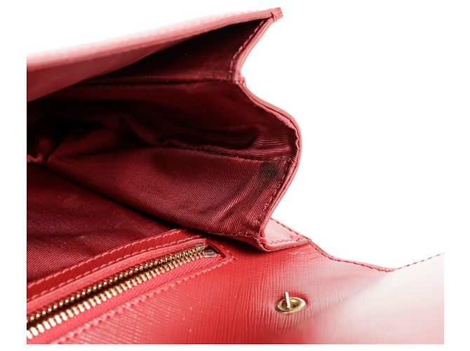 Salvatore Ferragamo Borsa a tracolla incrociata Vara Genie Chain Rosso - vista 9