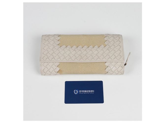 Bottega Veneta Portafoglio lungo con zip Around Bianco - vista 11