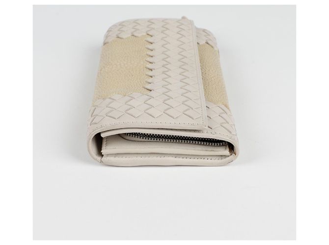 Bottega Veneta Portafoglio lungo con zip Around Bianco - vista 5