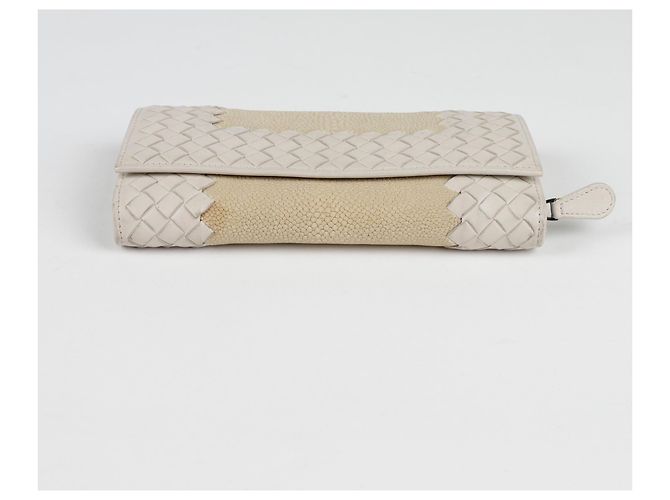 Bottega Veneta Portafoglio lungo con zip Around Bianco - vista 6