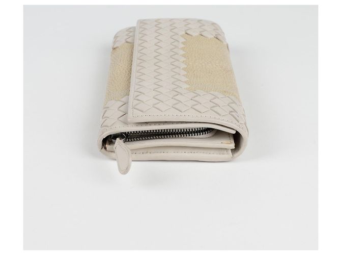 Bottega Veneta Portafoglio lungo con zip Around Bianco - vista 7