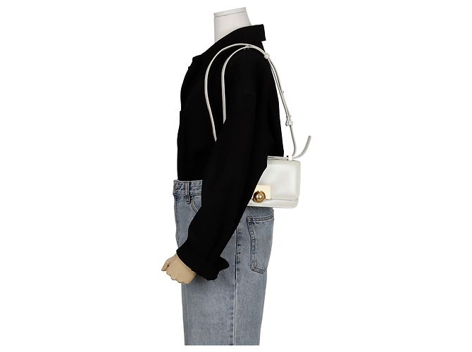 Bottega Veneta Borsa Mini Classica a Spalla e Crossbody Bianco - vista 13