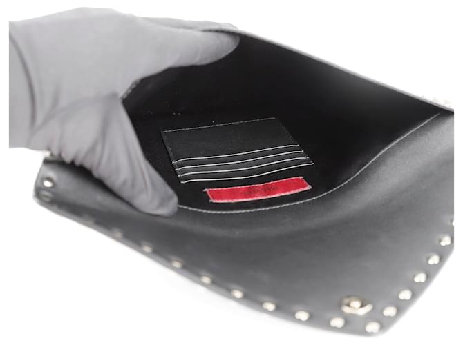 Valentino Clutch Envelope Rockstud Nero - vista 10
