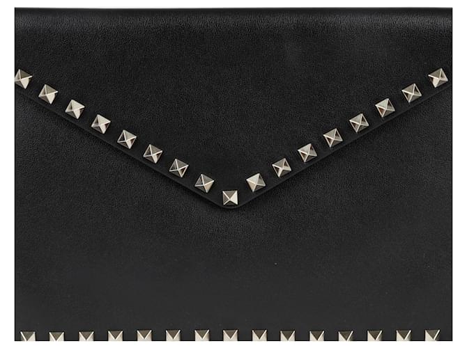Valentino Clutch Envelope Rockstud Nero - vista 2