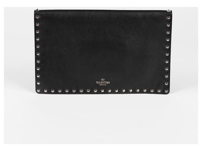 Valentino Clutch Envelope Rockstud Nero - vista 3