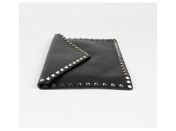 Valentino Clutch Envelope Rockstud Nero - vista 5