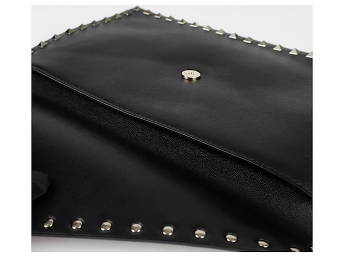 Valentino Clutch Envelope Rockstud Nero - vista 9