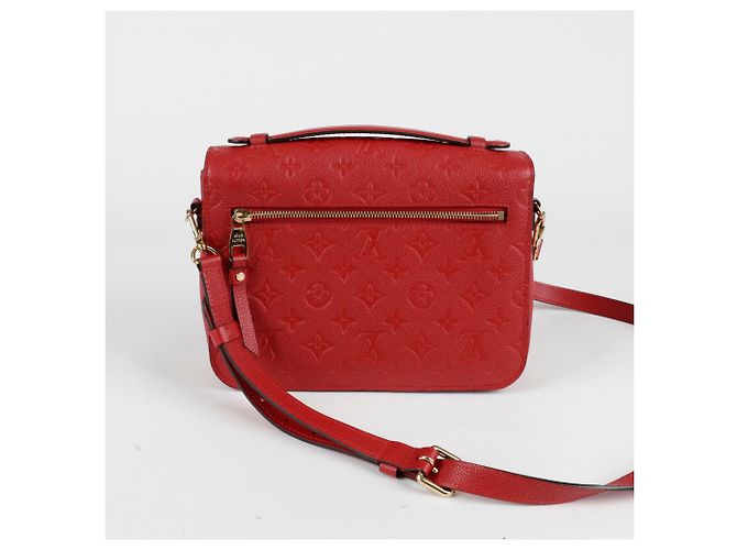 Louis Vuitton Borsa a Spalla Pochette Metis MM Empreinte Rosso - vista 5
