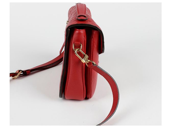 Louis Vuitton Borsa a Spalla Pochette Metis MM Empreinte Rosso - vista 6