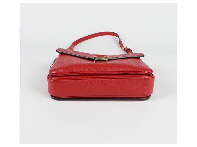 Louis Vuitton Borsa a Spalla Pochette Metis MM Empreinte Rosso - vista 7