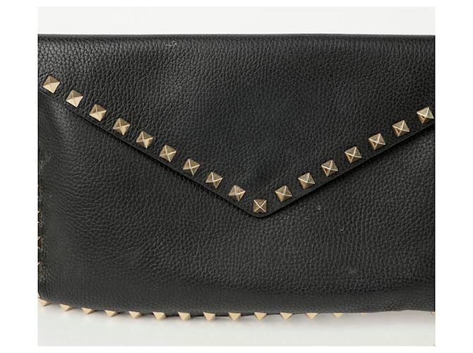 Valentino Borsa Clutch Envelope Rockstud Nero - vista 3
