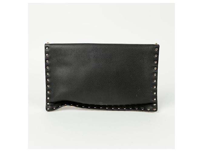 Valentino Borsa Clutch Envelope Rockstud Nero - vista 4
