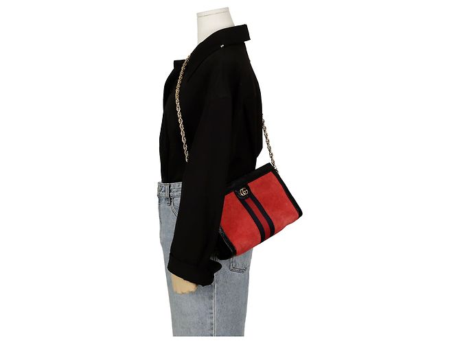Gucci Ophidia Catena Piccolo Crossbody Nero - vista 10