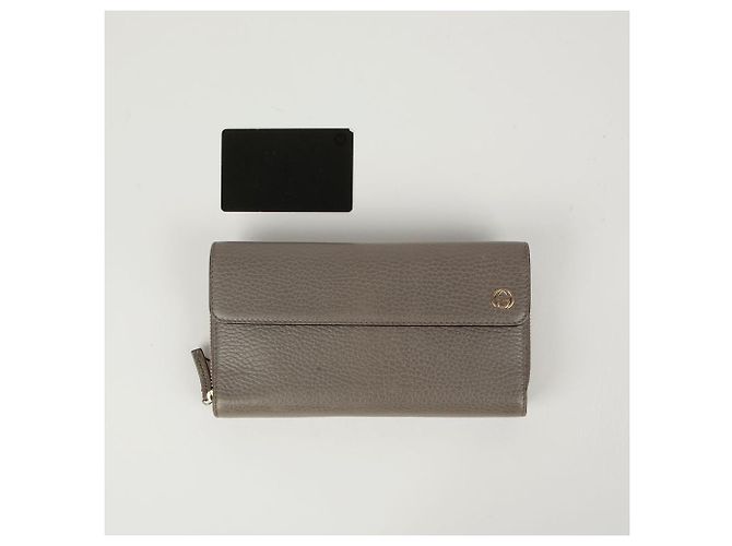 Gucci Cartera Larga de Metal GG Castaño - vista 12