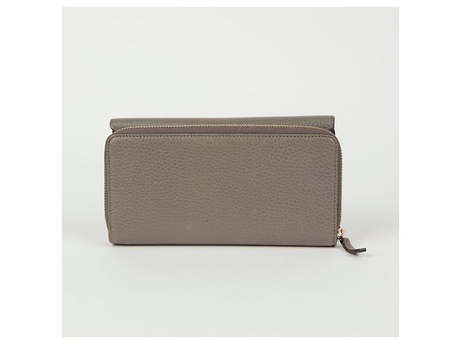 Gucci Cartera Larga de Metal GG Castaño - vista 3