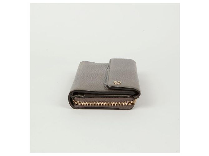 Gucci Cartera Larga de Metal GG Castaño - vista 4