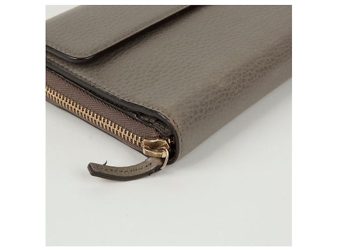 Gucci Cartera Larga de Metal GG Castaño - vista 7
