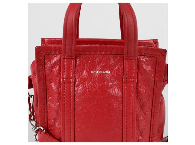 Balenciaga Borsa a spalla Bazaar XXS Rosso - vista 2