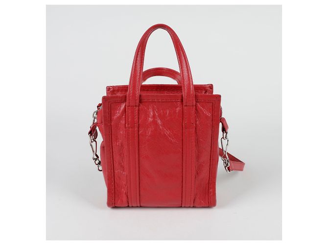 Balenciaga Borsa a spalla Bazaar XXS Rosso - vista 4