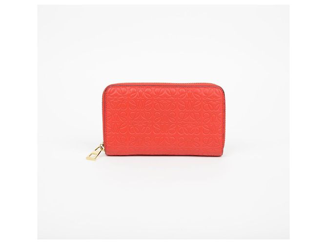 Loewe Portafoglio rotondo con zip Anagram Rosso - vista 2