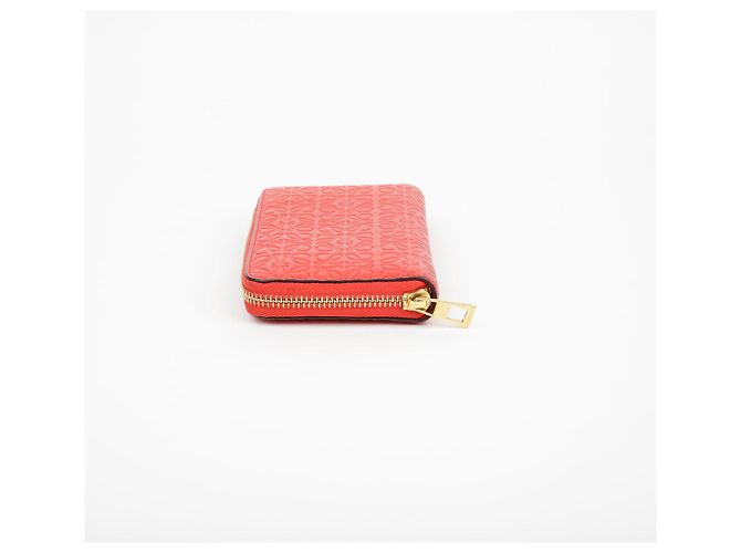Loewe Portafoglio rotondo con zip Anagram Rosso - vista 4