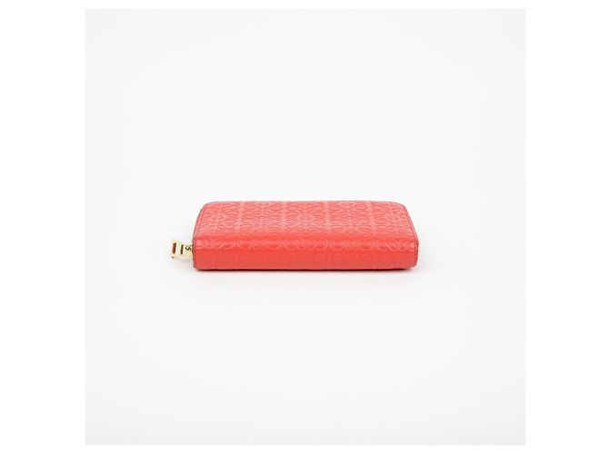 Loewe Portafoglio rotondo con zip Anagram Rosso - vista 5