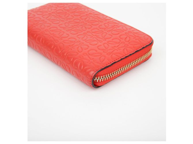 Loewe Portafoglio rotondo con zip Anagram Rosso - vista 7