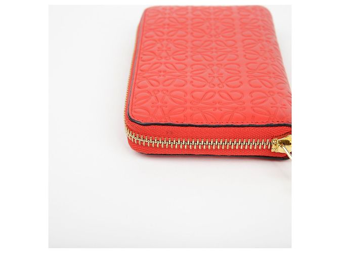 Loewe Portafoglio rotondo con zip Anagram Rosso - vista 8