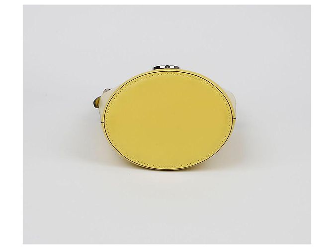 Salvatore Ferragamo Borsa a Spalla Tripolio Bucket Giallo - vista 6