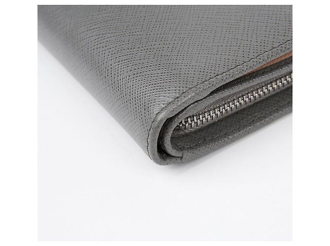 Prada Mini-Geldbörse mit Metall-Logo Braun - Ansicht 11