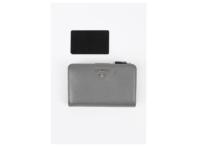 Prada Mini-Geldbörse mit Metall-Logo Braun - Ansicht 16