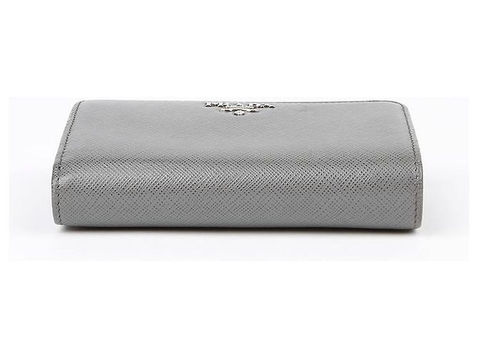 Prada Mini-Geldbörse mit Metall-Logo Braun - Ansicht 7