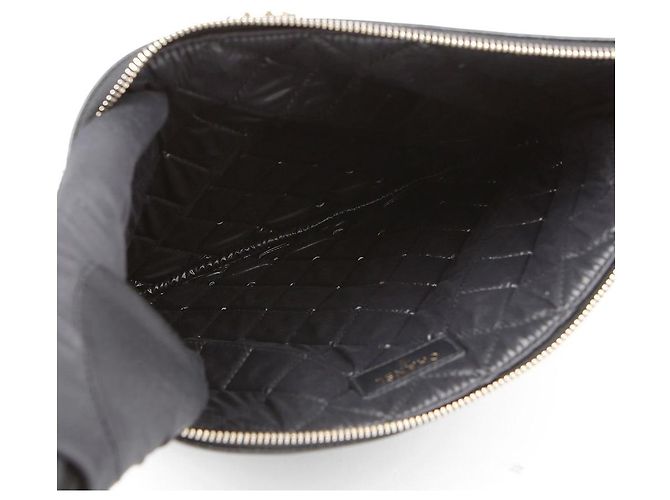 Chanel Clutch Medio in Pelle Caviar Boy Nero - vista 10