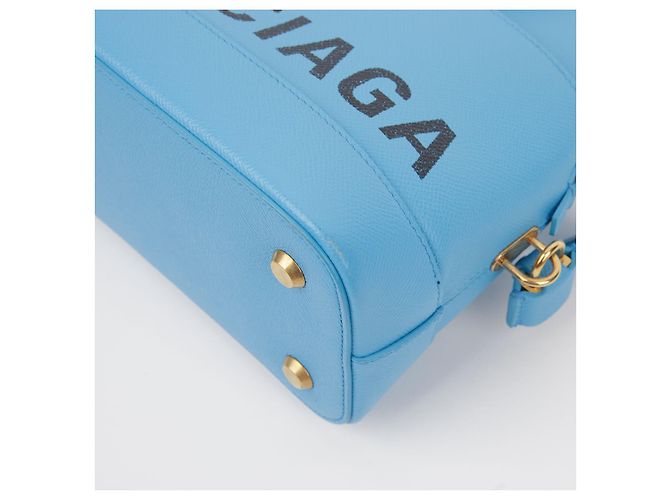 Balenciaga Borsa a Spalla Bill Small Tote Blu - vista 10