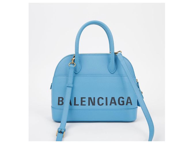 Balenciaga Borsa a Spalla Bill Small Tote Blu - vista 2