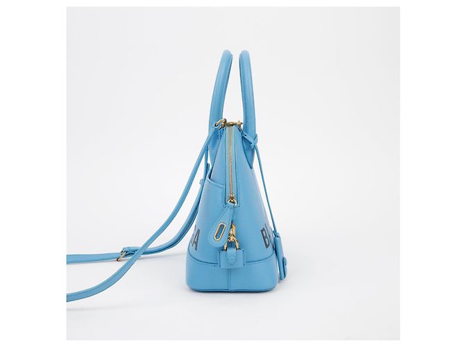 Balenciaga Borsa a Spalla Bill Small Tote Blu - vista 4