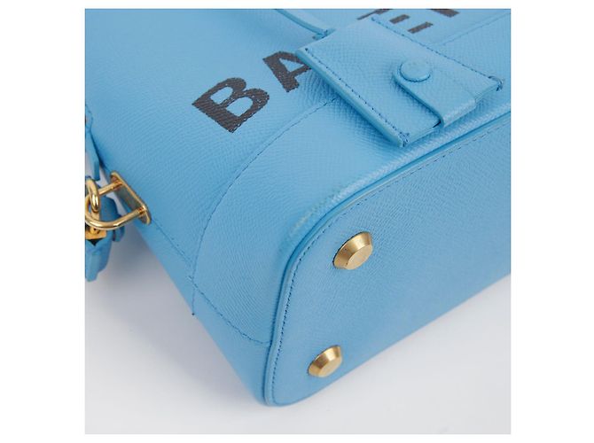 Balenciaga Borsa a Spalla Bill Small Tote Blu - vista 7