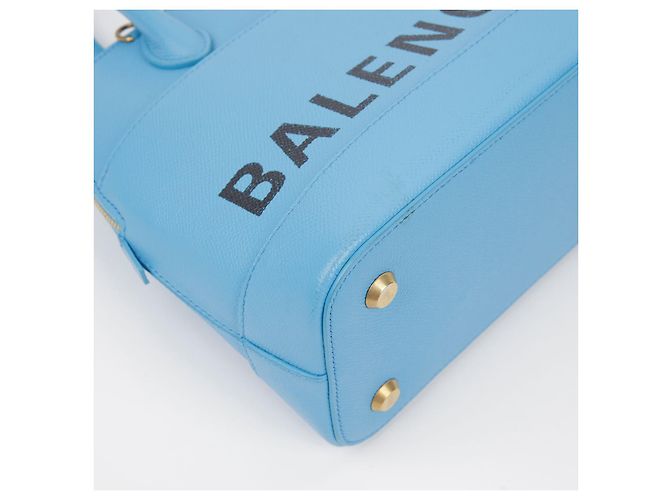 Balenciaga Borsa a Spalla Bill Small Tote Blu - vista 9