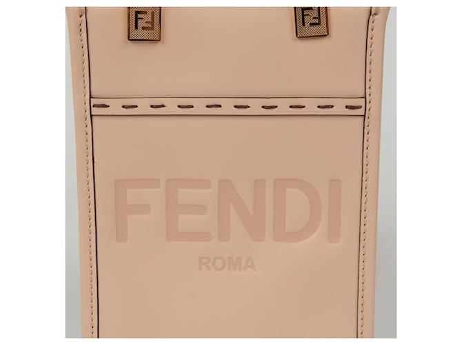 Fendi Borsa a spalla mini Sunshine Rosa - vista 3