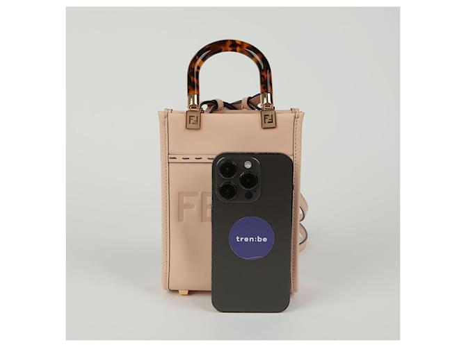 Fendi Borsa a spalla mini Sunshine Rosa - vista 9