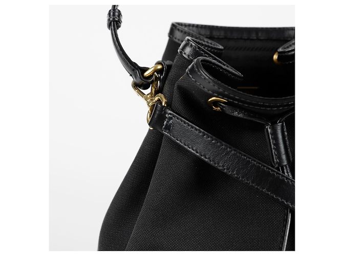 Prada Große Schultertasche Duet Bucket Schwarz - Ansicht 4