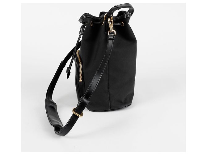 Prada Große Schultertasche Duet Bucket Schwarz - Ansicht 5