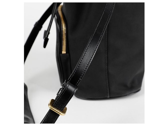 Prada Große Schultertasche Duet Bucket Schwarz - Ansicht 6