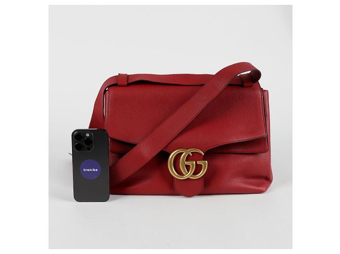 Gucci Borsa a tracolla GG Marmont Rosso - vista 10