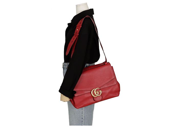 Gucci Borsa a tracolla GG Marmont Rosso - vista 15