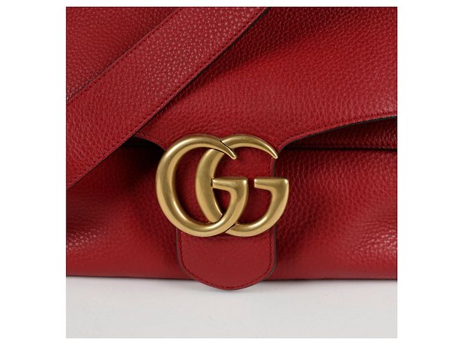 Gucci Borsa a tracolla GG Marmont Rosso - vista 2