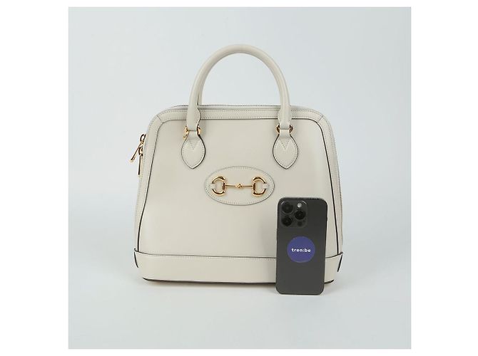 Gucci Medium Tote Bag mit Horsebit Weiß - Ansicht 14