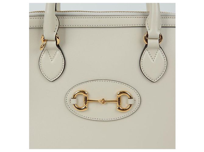 Gucci Medium Tote Bag mit Horsebit Weiß - Ansicht 4